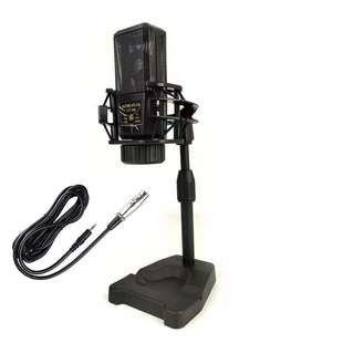 240方形麦克风话筒直播K歌录音A字桌面支架套餐1.5米线5V电容麦