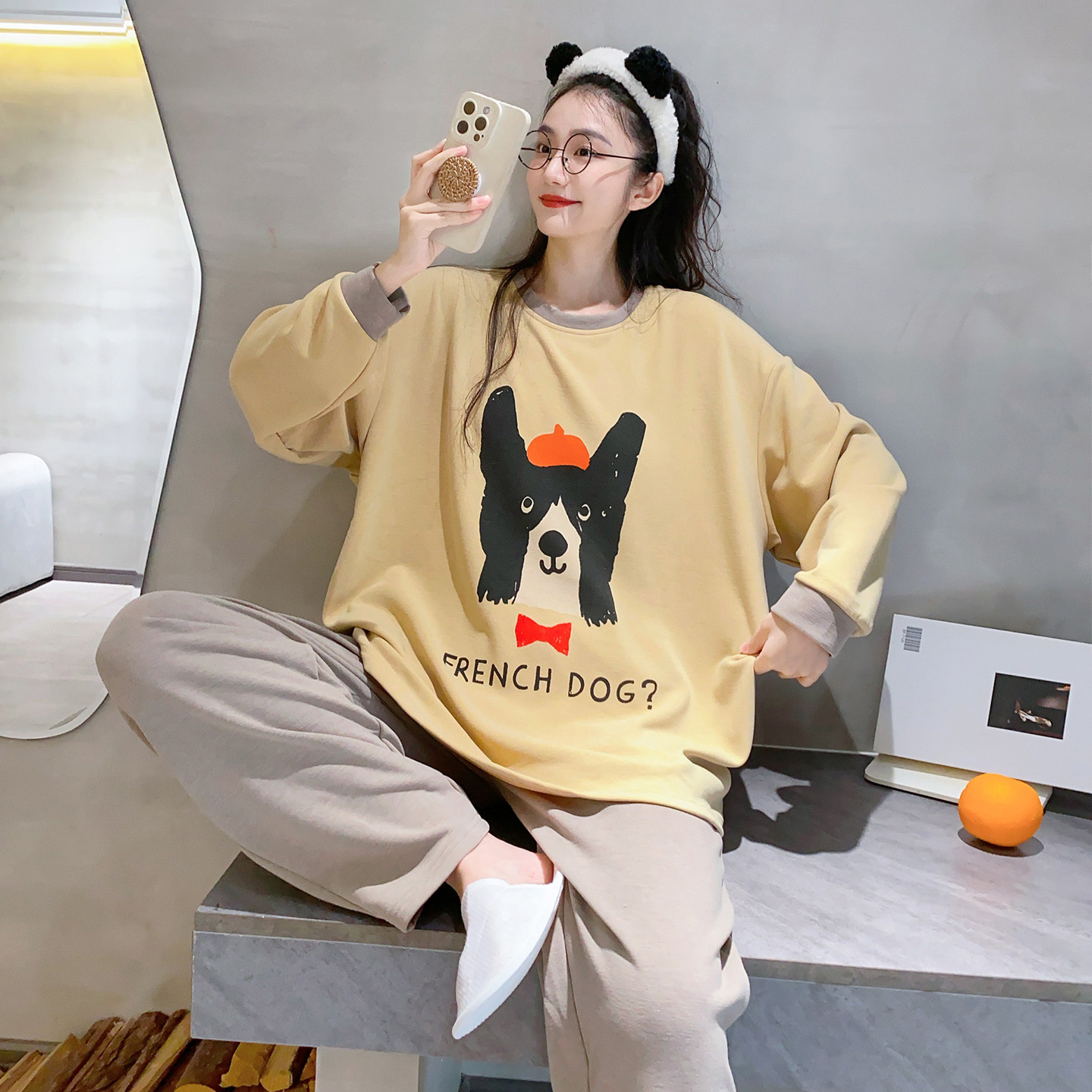 加厚睡衣女秋冬德绒大码韩版卡通