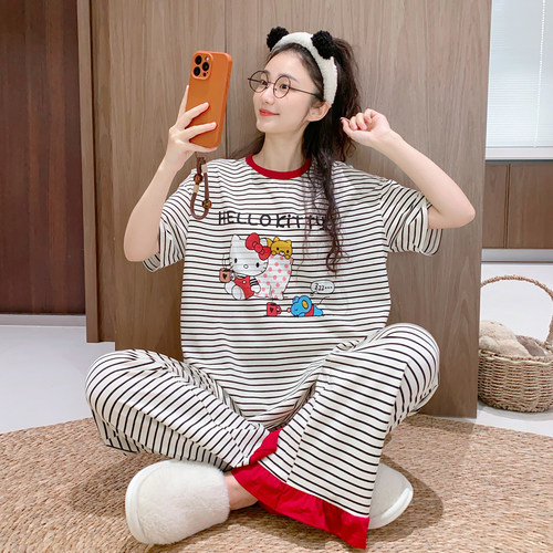 甜美可爱可外穿春夏款短袖长裤