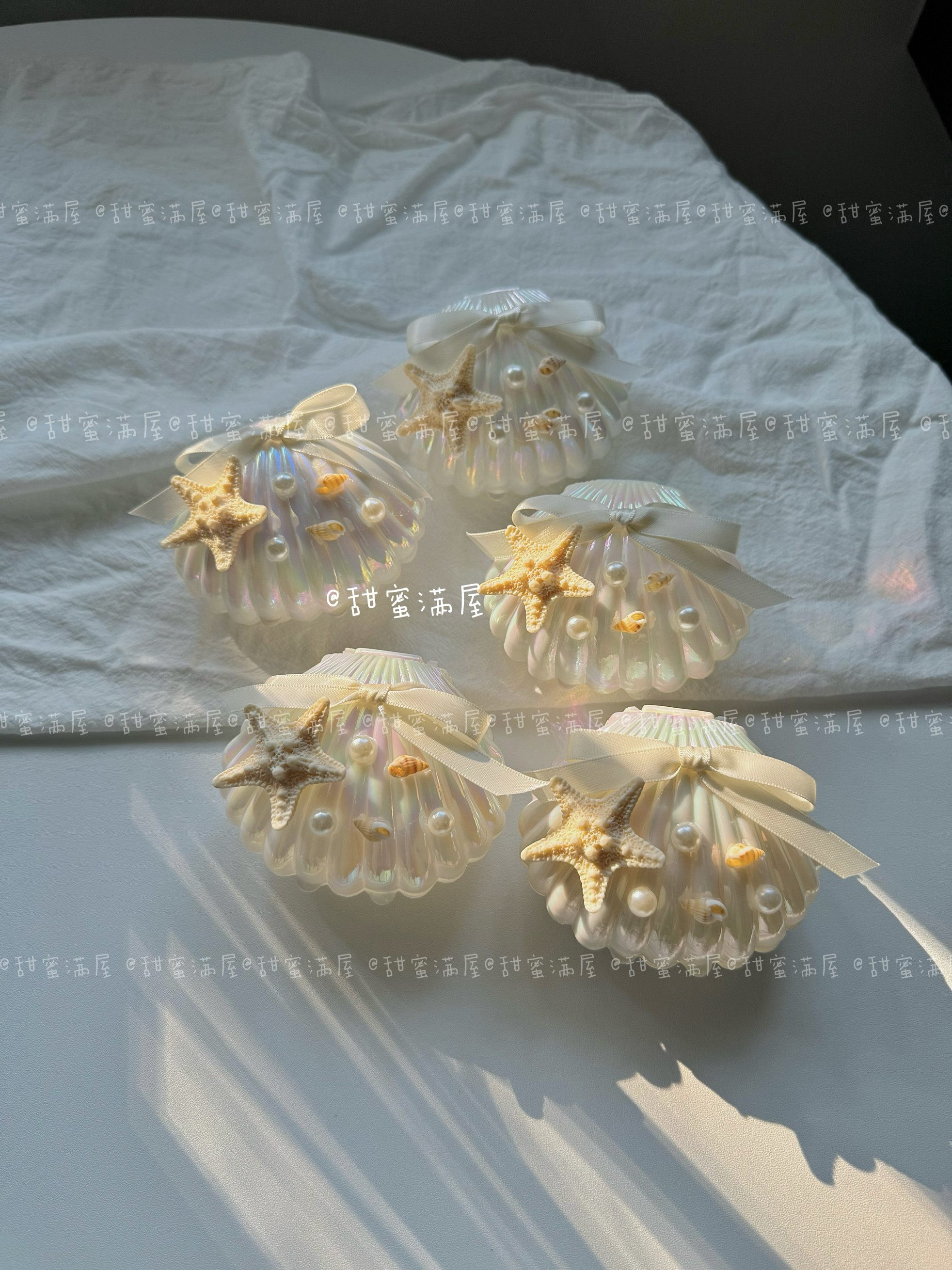 原创 订婚结婚喜糖盒子珍珠贝壳成品礼盒结婚个性糖果盒空盒子