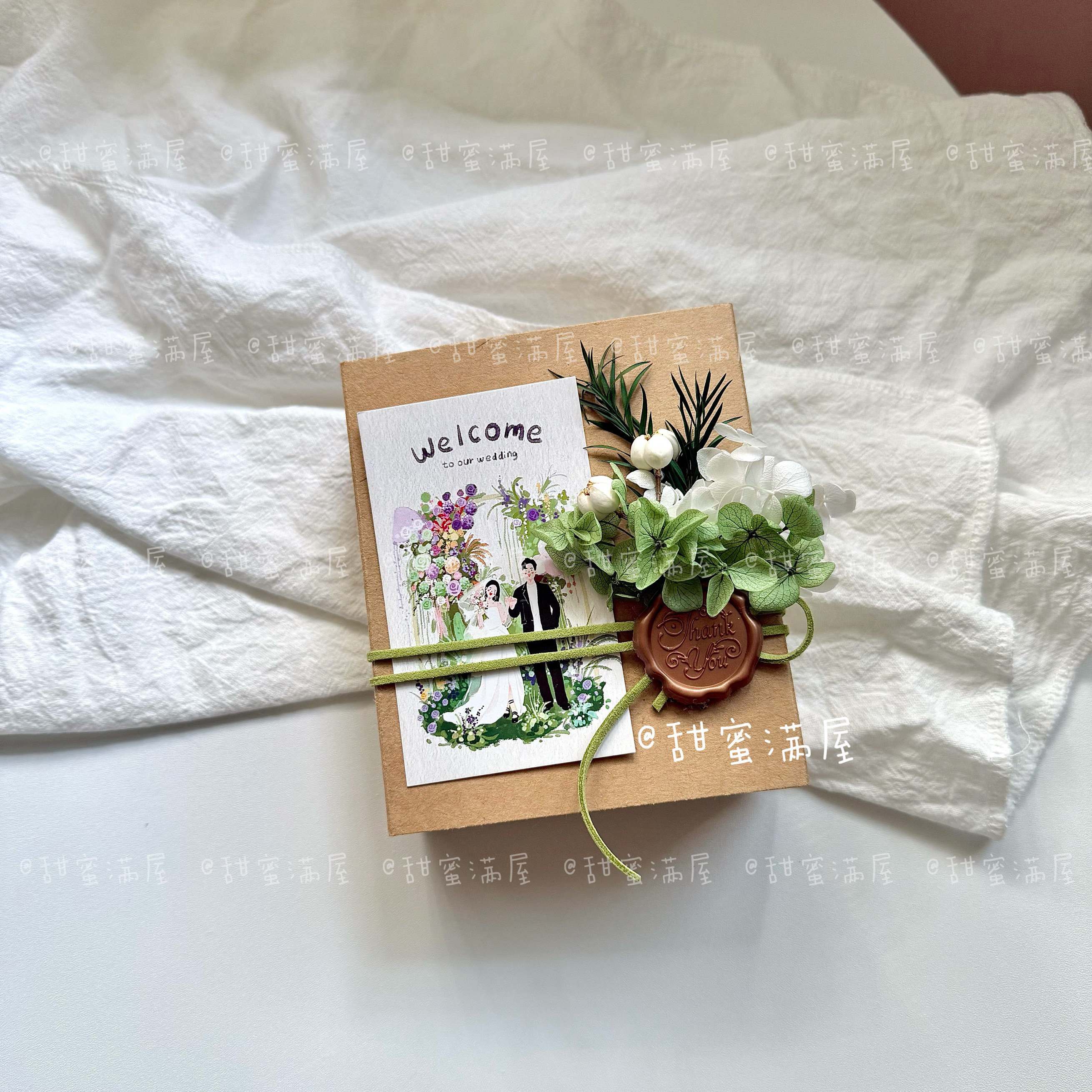 原创牛皮纸森系小清新订婚喜糖盒新款结婚糖盒简约复古婚礼免折叠