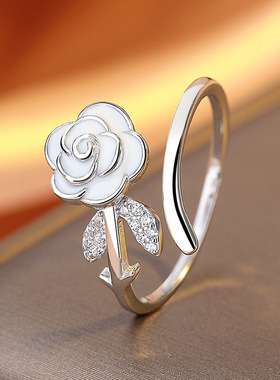 法式甜美滴油山茶花开口