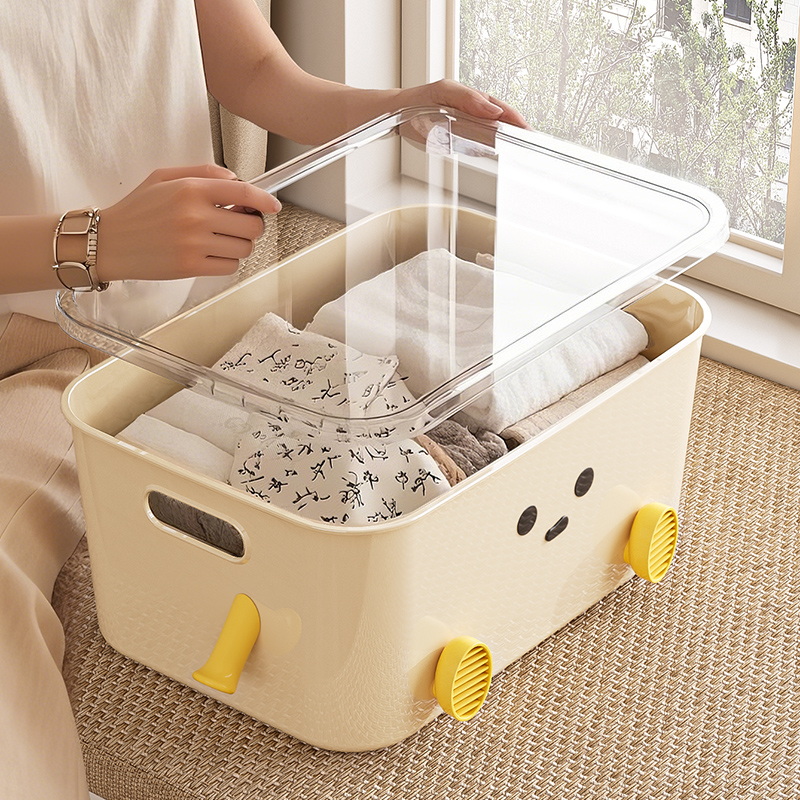 桌面收纳盒加厚带盖整理盒大容量