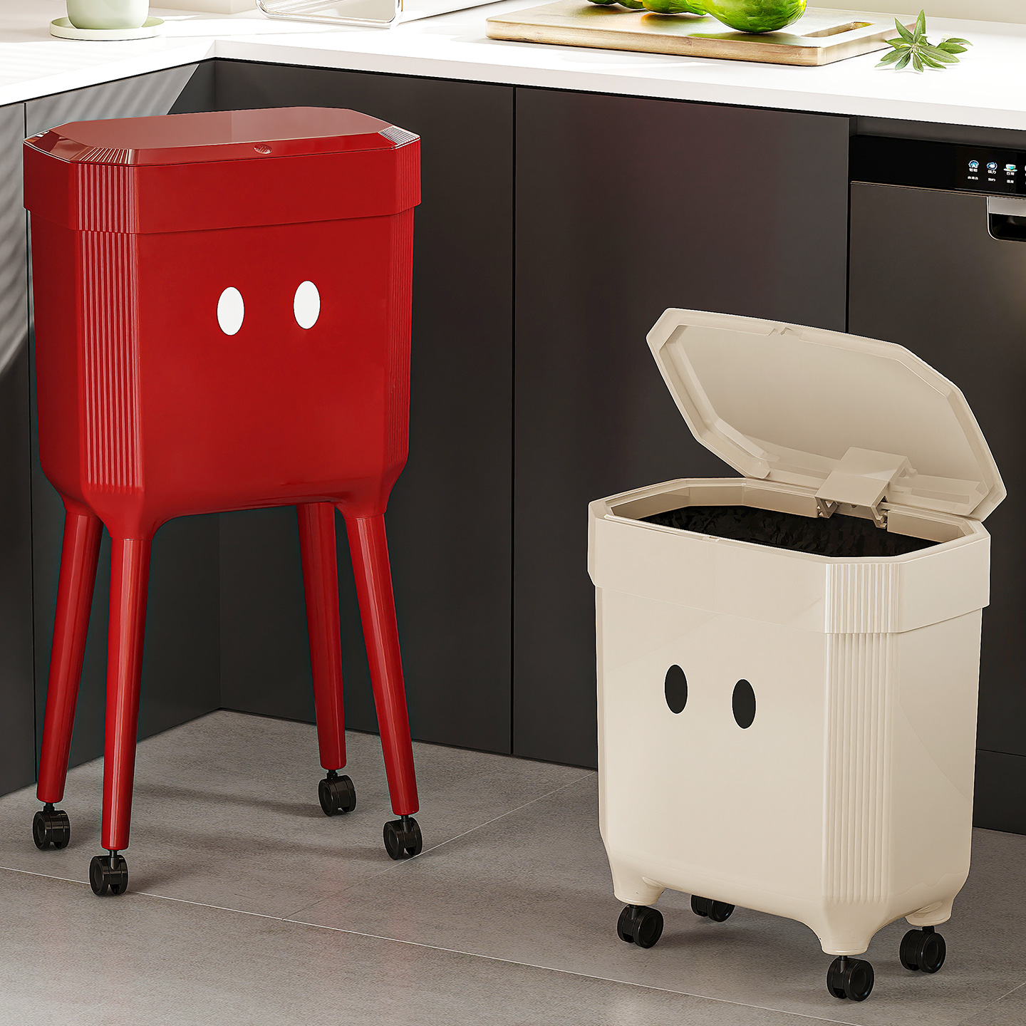 厨房专用免弯腰高颜值大号垃圾桶