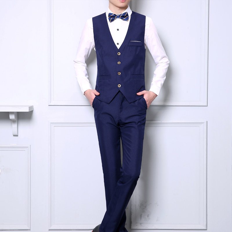 团源服饰休闲金色四扣马甲西裤两件套工作服KYV酷仔靓妹礼服经理,男装西裤,星座1607