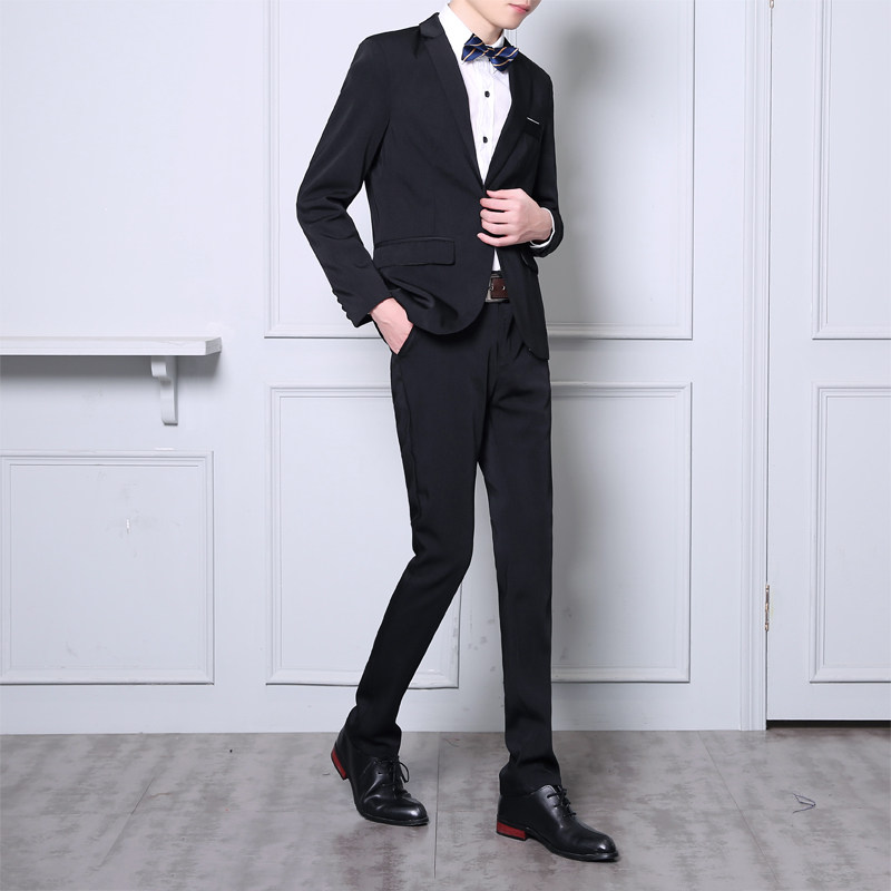 2025秋冬新款男士西服两件套时尚休闲工作服校园班服外贸潮款,男装西服,星座1607
