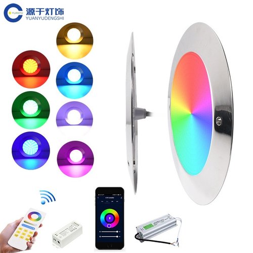 智能泳池灯18瓦不锈钢超薄泳池灯