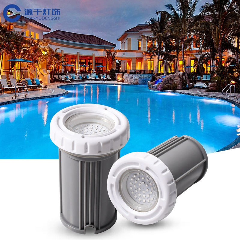 低压嵌入式水池灯 12v水下景观IP68贴片式LED七彩ABS胶膜泳池灯