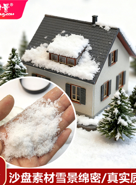 方寸景微缩仿真雪片DIY圣诞冬季落雪模型沙盘造景冬季补土手工