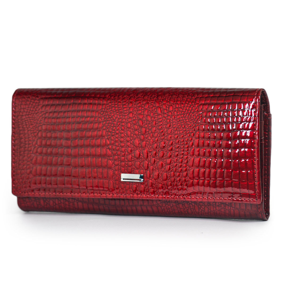 欧美真皮钱夹磁扣多功能卡包大容量头层牛皮长款漆皮女士钱包耐磨