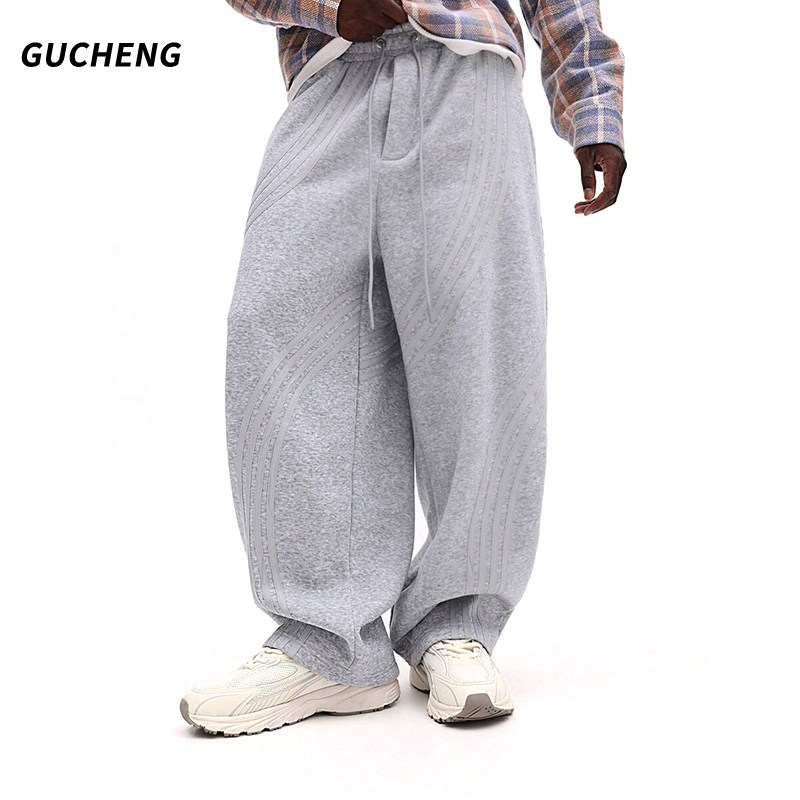古丞 美式复古休闲运动风束脚阔腿裤男士户外抽绳宽松直筒长裤,男装,休闲裤,淘宝优惠券,粉丝福利购,淘宝优惠卷