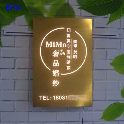 定做钛金背发光个性灯箱广告牌