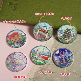 南昌景点纪念金币滕王阁八一广场南昌之星八一纪念馆文创礼品硬币