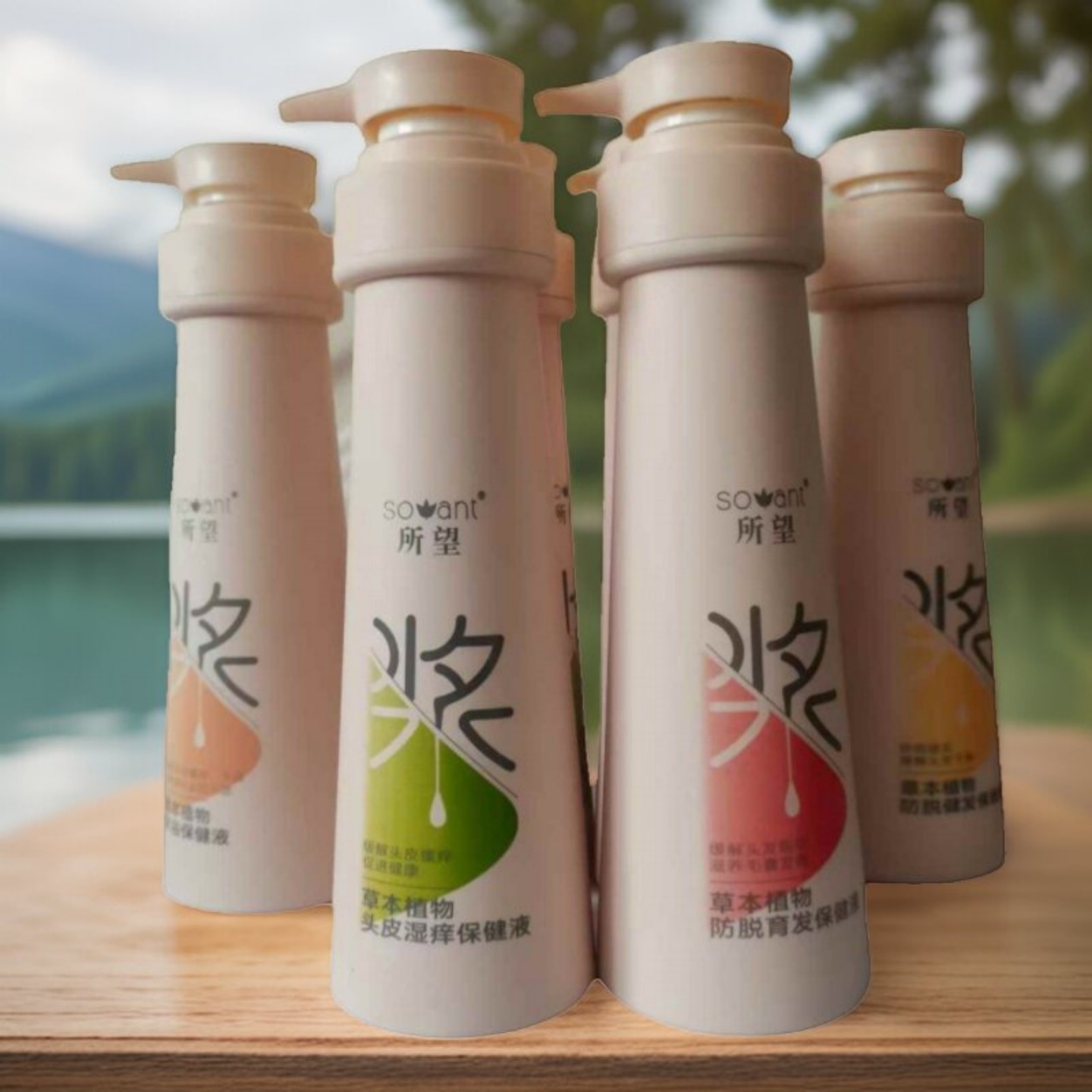 所望植物原浆熬制去屑止痒洗发水