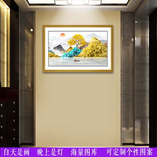 2026新款客厅床头玄关楼梯间壁灯财源广进山水现代简约过道壁画灯