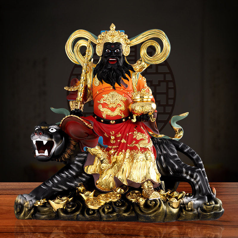 新款奇虎赵公明佛像办公室工艺品