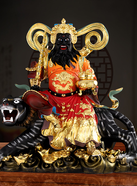 新款奇虎赵公明佛像办公室工艺品