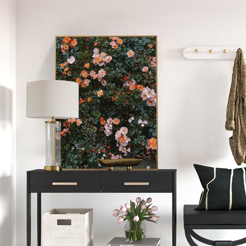 玫瑰花墙北欧ins风植物花卉装饰画finelittleday海报挂画卧室壁画