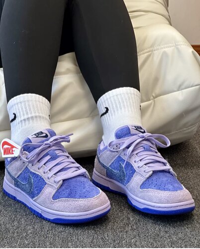 现货 耐克Nike Dunk蓝紫男子复古麂皮低帮运动 板鞋HQ3431 IH0632