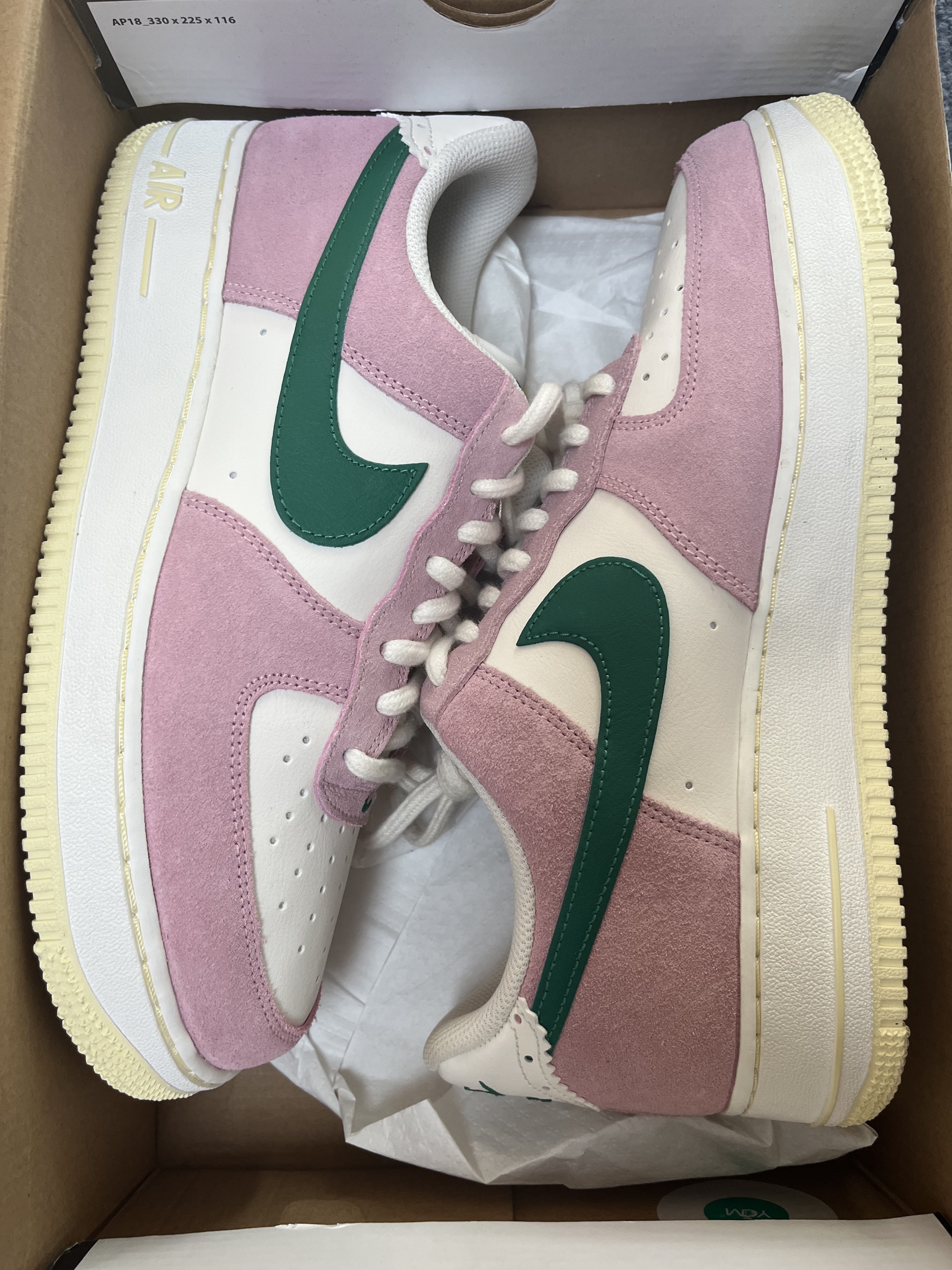 耐克Nike Air Force 1空军一号轻便板鞋男款粉绿FV9346-100