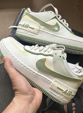 Nike Air Force 1空军一号轻便板鞋女款白绿FN6335-101