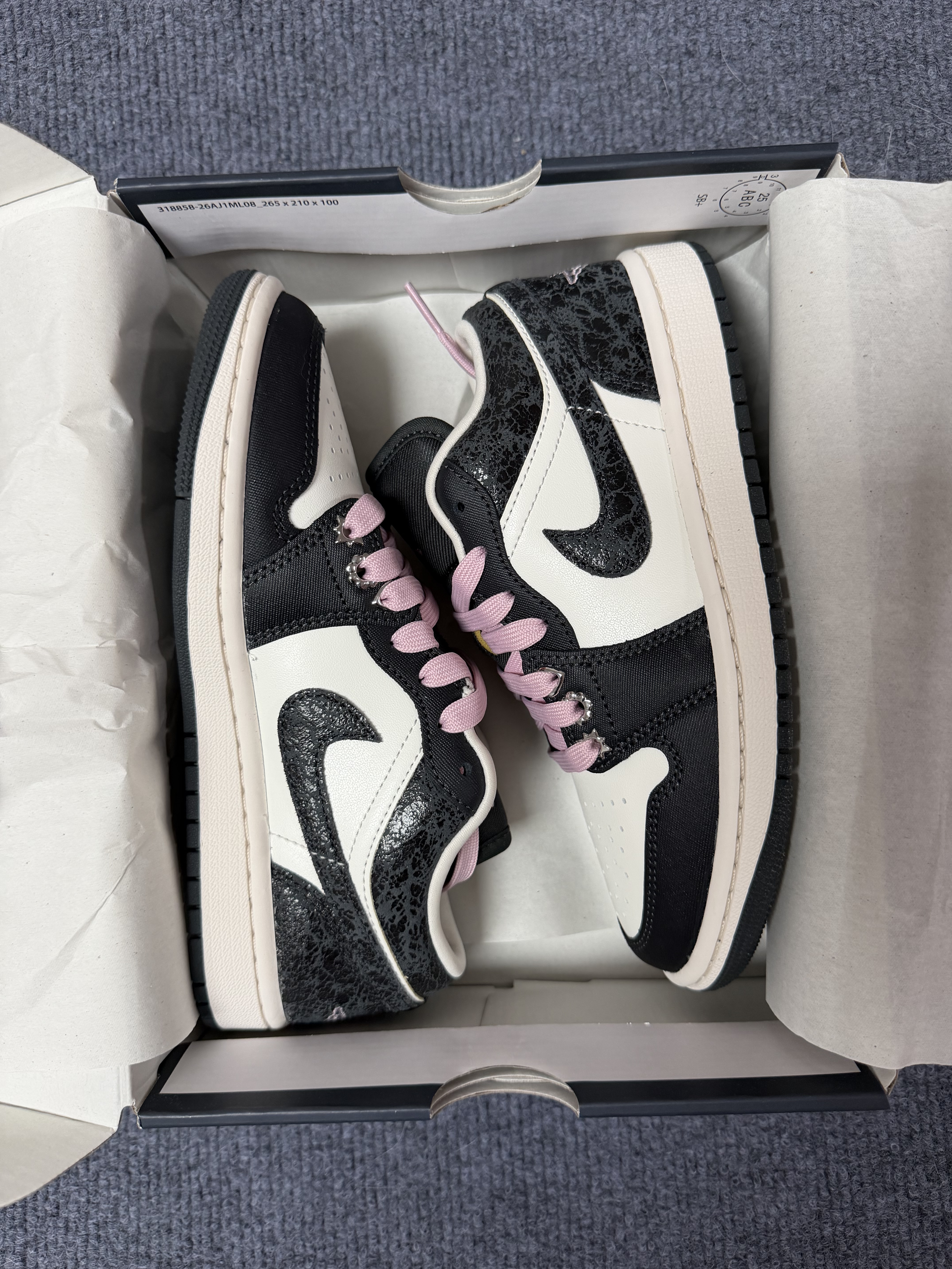 Air Jordan 1 Low AJ1 炭黑 低帮复古篮球鞋 II0595-001