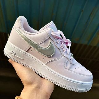 NIKE耐克AIR FORCE 1 ESS AF1粉紫空军一号女休闲板鞋DD1523-500