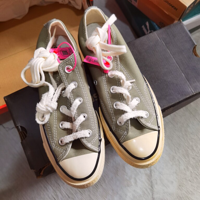现货 CONVERSE匡威 1970S芥末灰绿低帮帆布鞋164928C 164927C