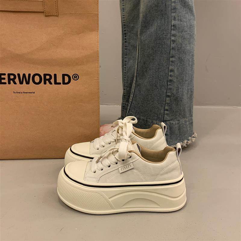 高级感百搭厚底小白鞋女秋冬增高板鞋2025超火新款运动休闲松糕鞋,女鞋,时尚休闲鞋,淘宝优惠券,粉丝福利购,淘宝优惠卷