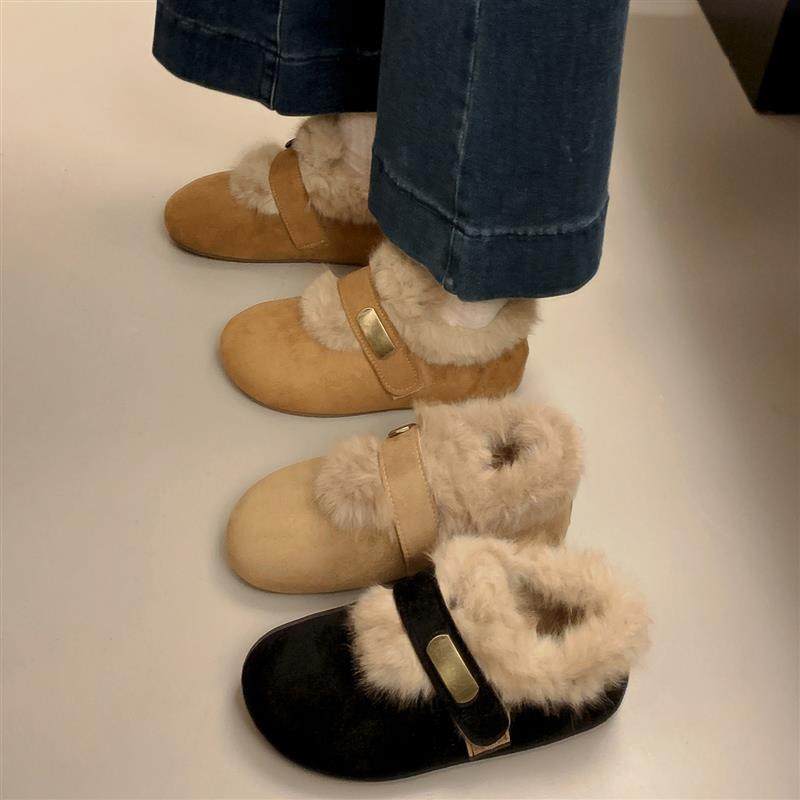 4CM内增高毛口金属魔术贴毛毛鞋女新款雪地短靴保暖加绒棉勃肯鞋,女鞋,勃肯鞋/软木鞋,淘宝优惠券,粉丝福利购,淘宝优惠卷