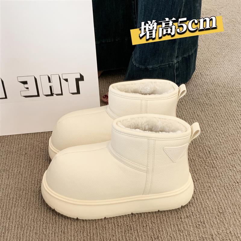 厚底东北雪地靴女皮毛一体2025新款冬季防水防滑加厚保暖面包棉鞋
