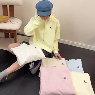2025春季新款小版型卡通刺绣连帽卫衣女百搭学院风减龄休闲上衣