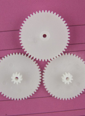 50102A模数0.5模数 孔1.95 塑料玩具 减速齿轮 50T/10T-2A 大齿轮
