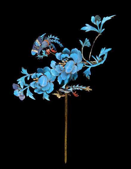 青荇手工 中国仿点翠3纸样图纸仿古董发簪配饰分解图纸质版