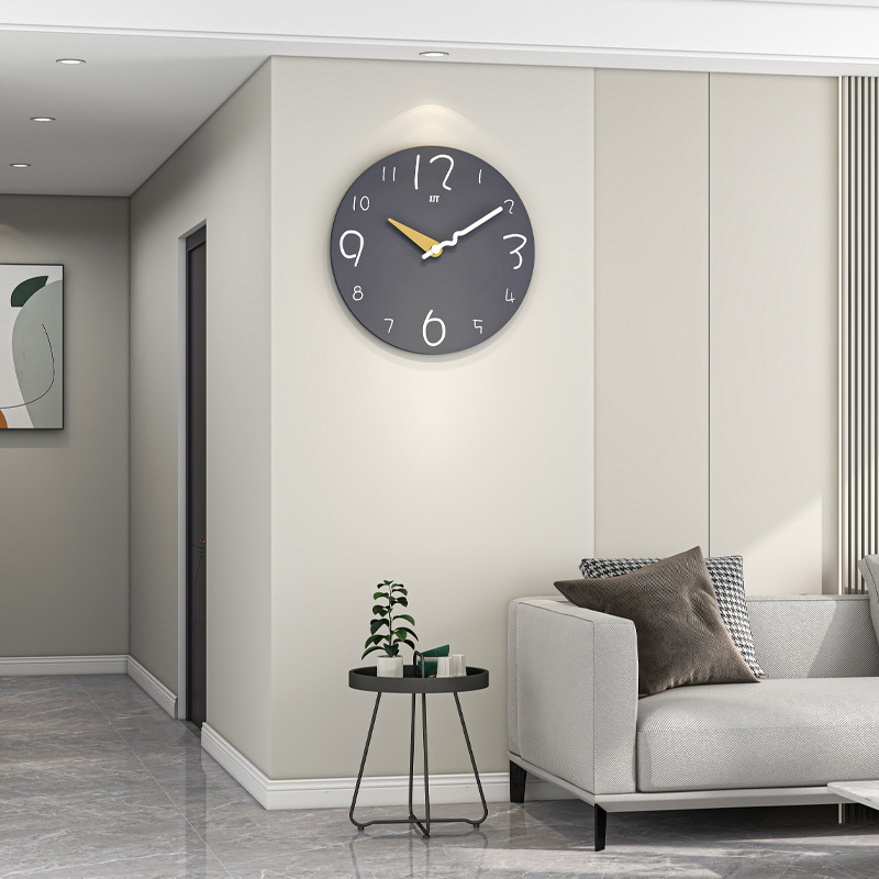 久久达简约现代客厅餐厅钟表挂钟