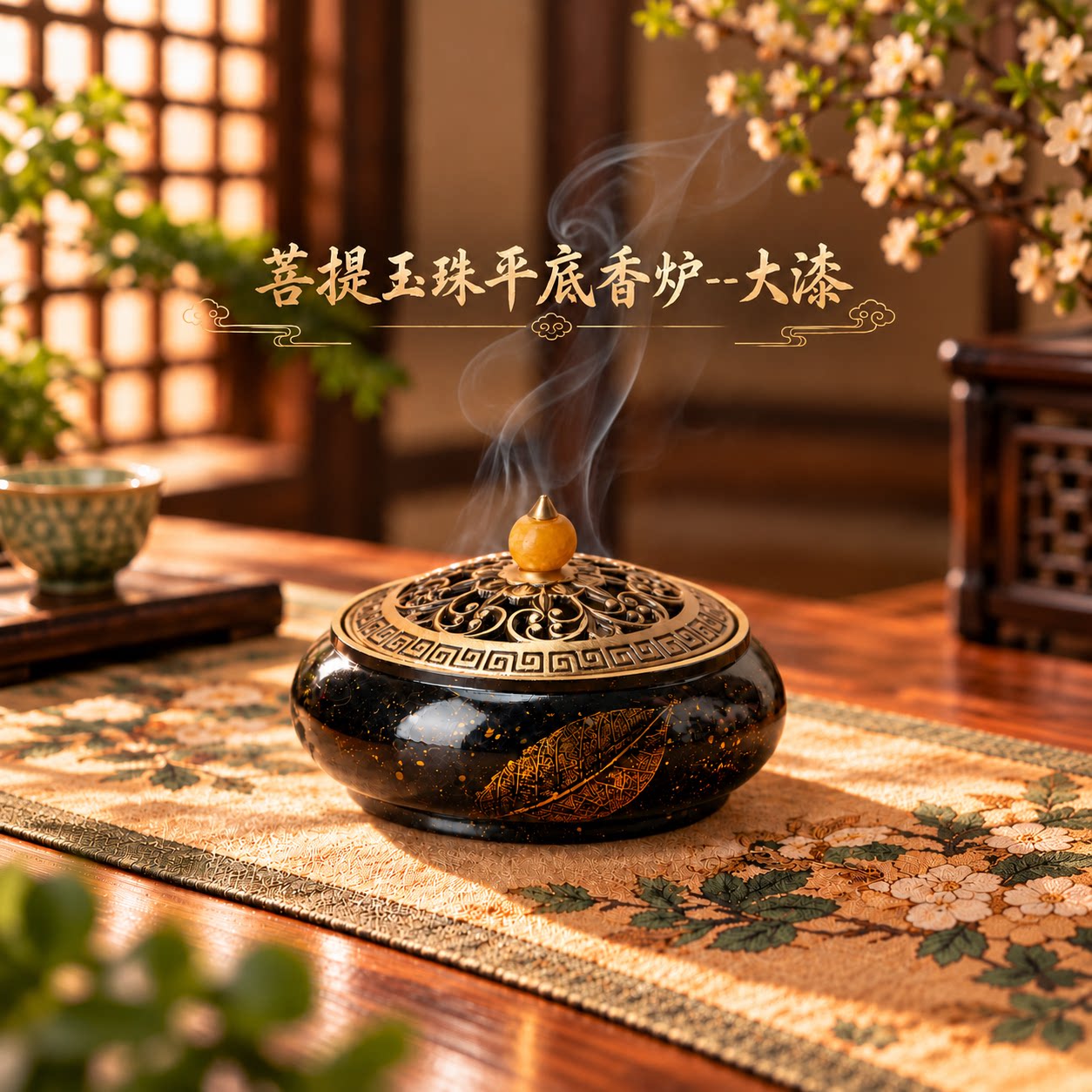 纯黄铜非遗大漆香薰炉沉檀适用