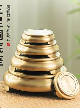 黄铜苏工三足底座花瓶聚宝盆