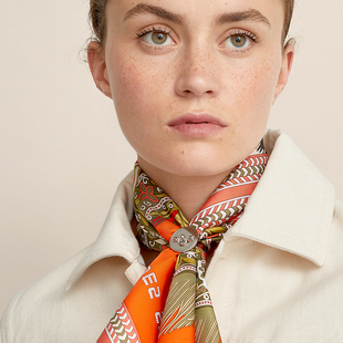 collier chien丝巾扣黄铜配饰高档围巾扣两用披肩打结方巾奢华