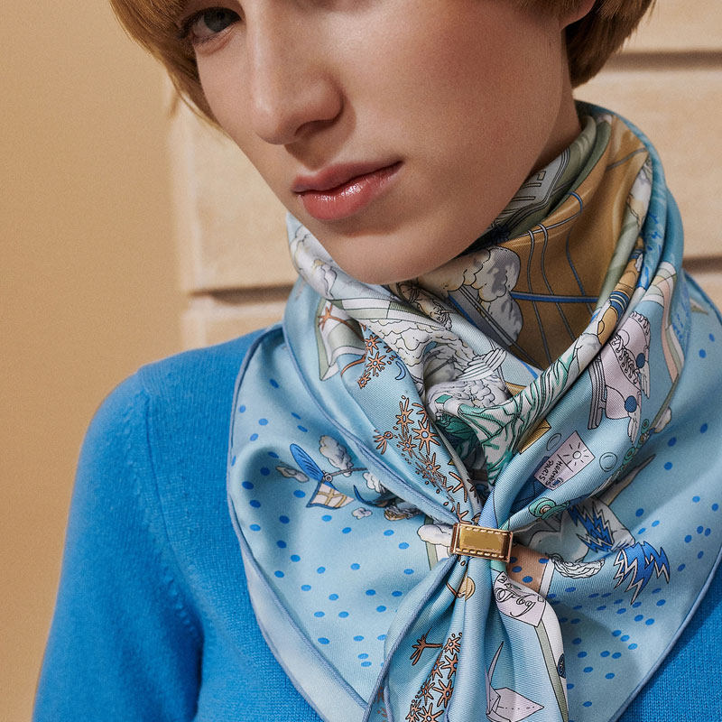 纯铜方形时尚配饰高级感百搭丝巾扣环高档两用围巾扣气质方巾奢华