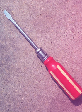 改锥木柄螺丝刀红色木柄木把螺丝刀 一字十字螺丝批 起子 改锥