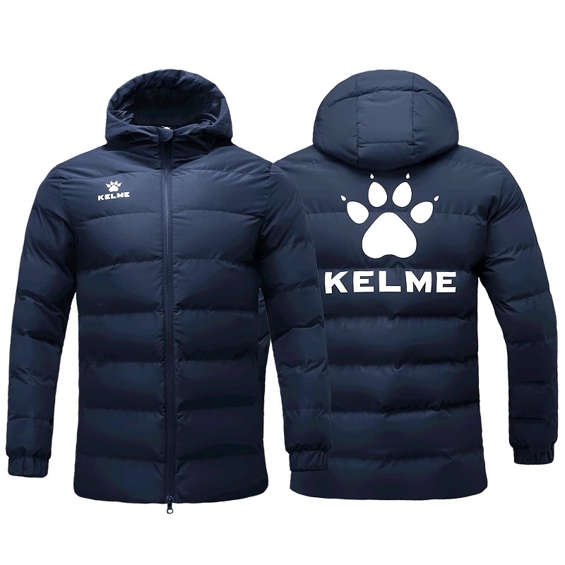 卡尔美秋冬训练服运动棉衣男中长款儿童短款保暖足球冬季棉衣外套