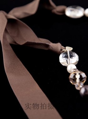 美国长款水晶项链