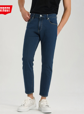 第五街5th street男装中腰微弹修身小脚休闲牛仔裤615116-203M0