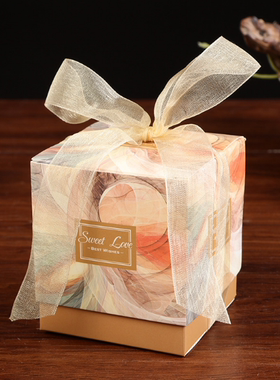 【现貨stock】10个份欧式丝带星空伴手礼盒喜糖盒森系