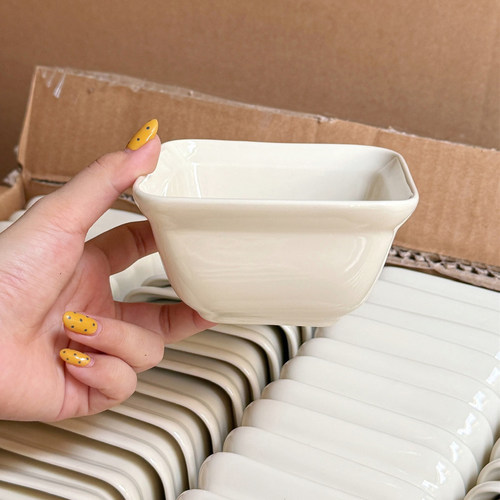 德化陶瓷甜品碗法式奶黄沙拉碗早餐燕麦碗零食碗冰淇淋布丁雪糕碗