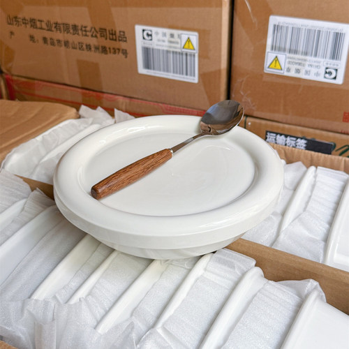 三分格陶瓷碗陶瓷便当盒带盖学生宿舍用减脂分餐碗上班族专用带饭