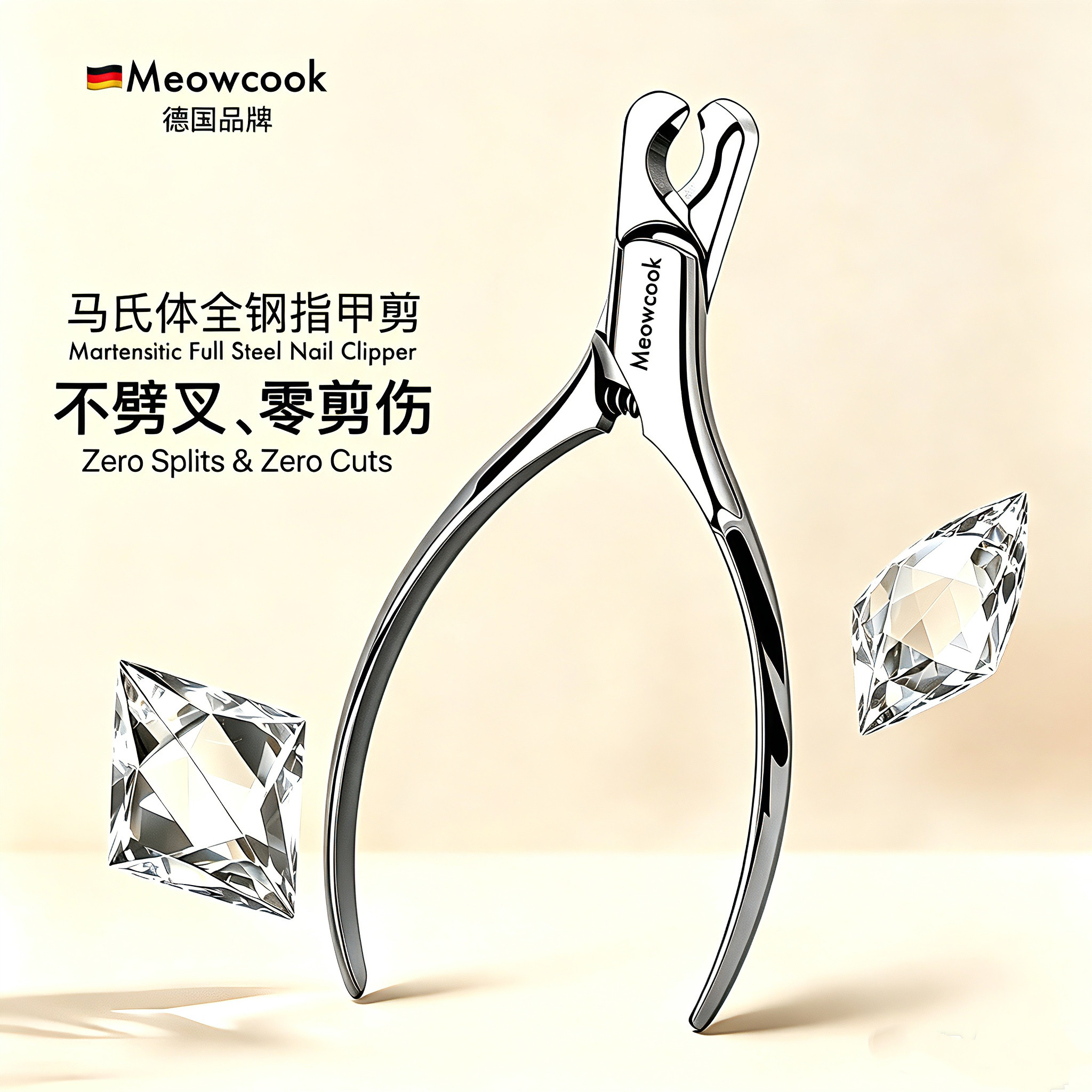 Meowcook 德国猫咪专用指甲剪剪指甲宠物指甲刀指甲钳猫咪爪剪刀