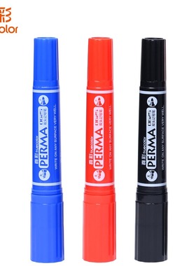 真彩0625/302009记号笔大双头快干油性物流防水不褪色扁头箱头笔