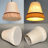 吊灯灯罩遮光罩柔光保护眼睛防刺眼吸顶灯转接灯头E27布艺配件