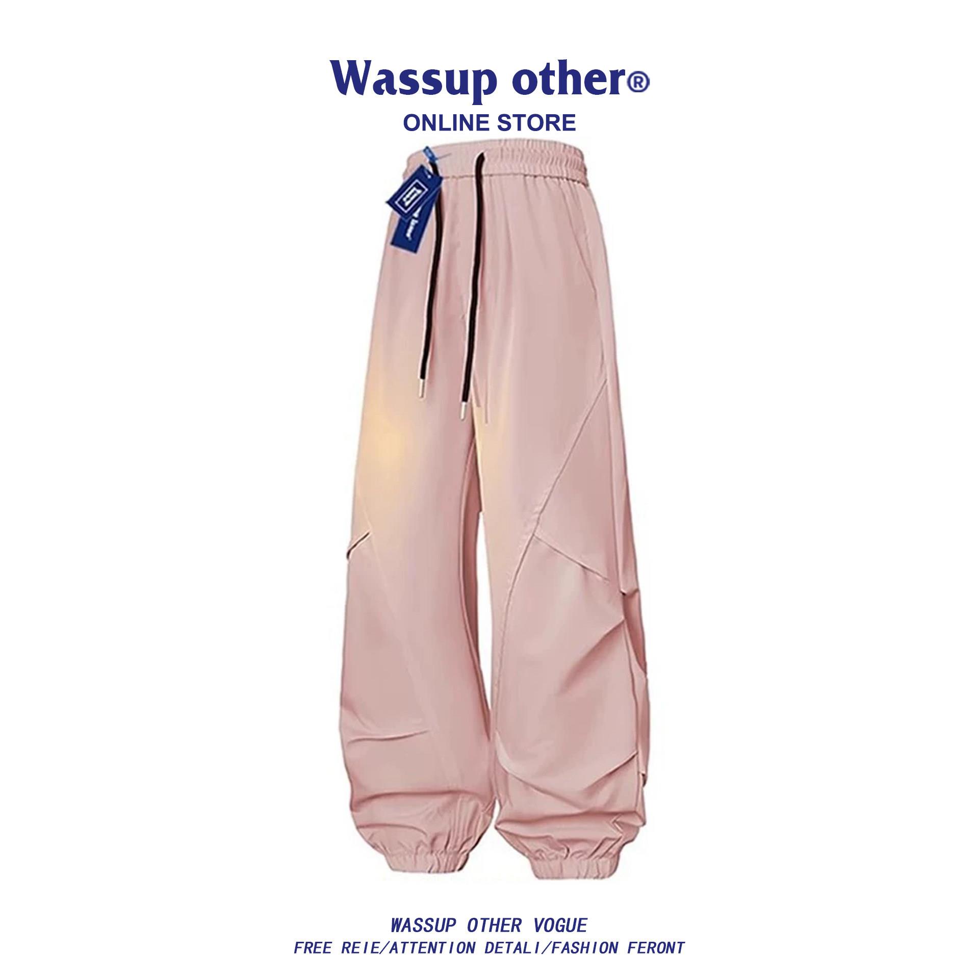 WASSUP OTHER美式冲锋伞兵裤男款春秋宽松休闲束脚滑雪工装裤子男